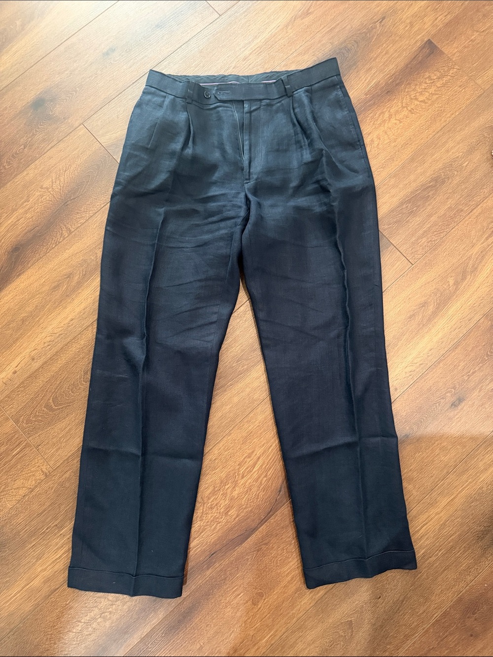 Brooks Brothers Classic Men's Navy Pleated Dress Pants